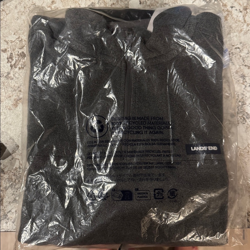 Lands' End Gray Fleece Jacket